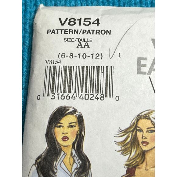 Vogue Pattern 8154 midi pencil skirt  size 6 8 10 12 - Picture 2 of 7